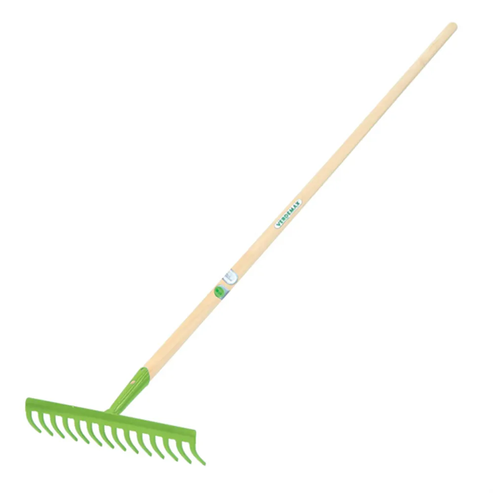 Rastrello a 14 Denti Verdemax - 130 cm - 3285 (Grigio e Verde)