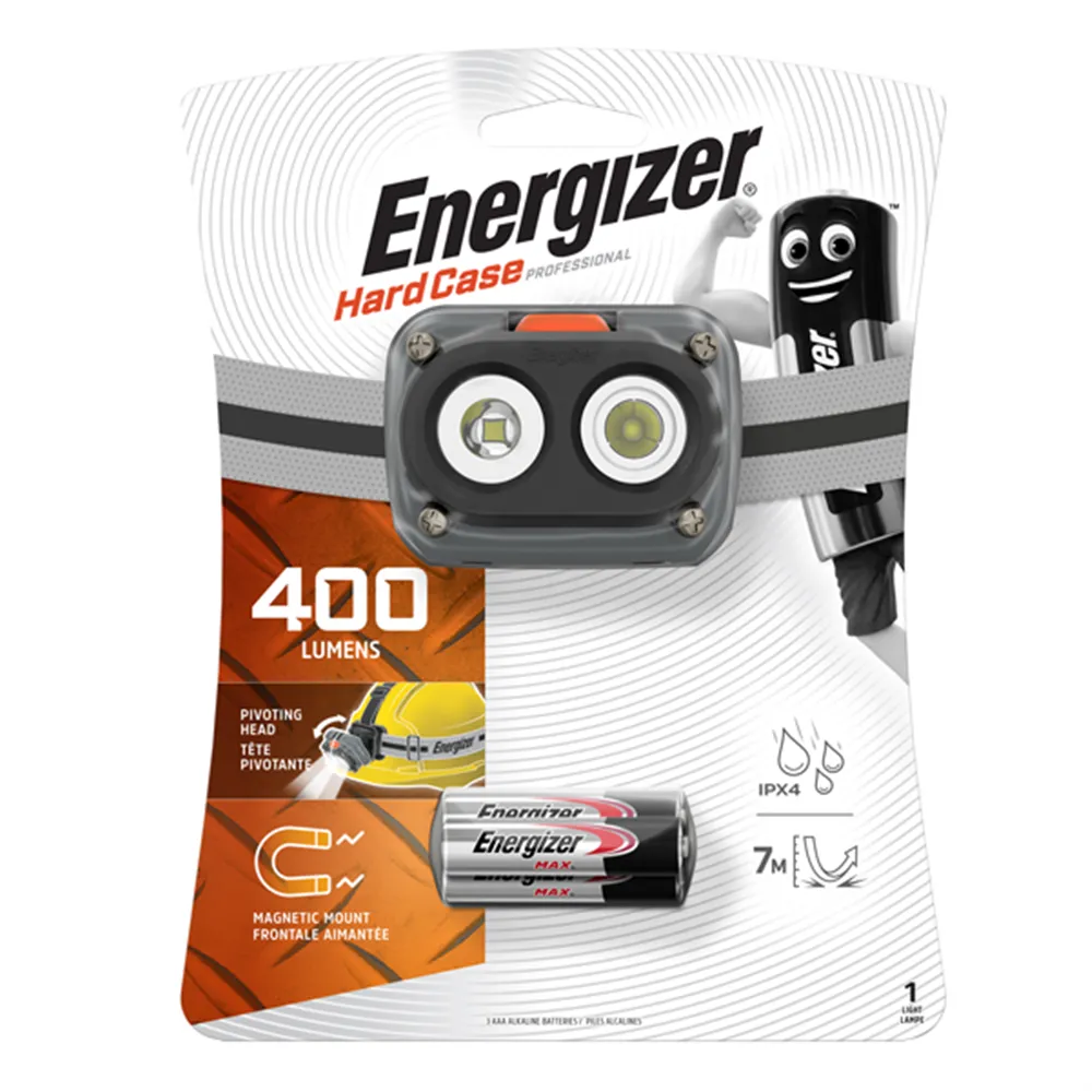 Torcia a LED Hardcase Professional Magnetic Headlight Energizer - E300832100 (Nero)