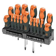 Cacciavite con Portainserto e Bits Valex - Misure Assortite - 1463898 (Nero e Arancione Conf. 37)