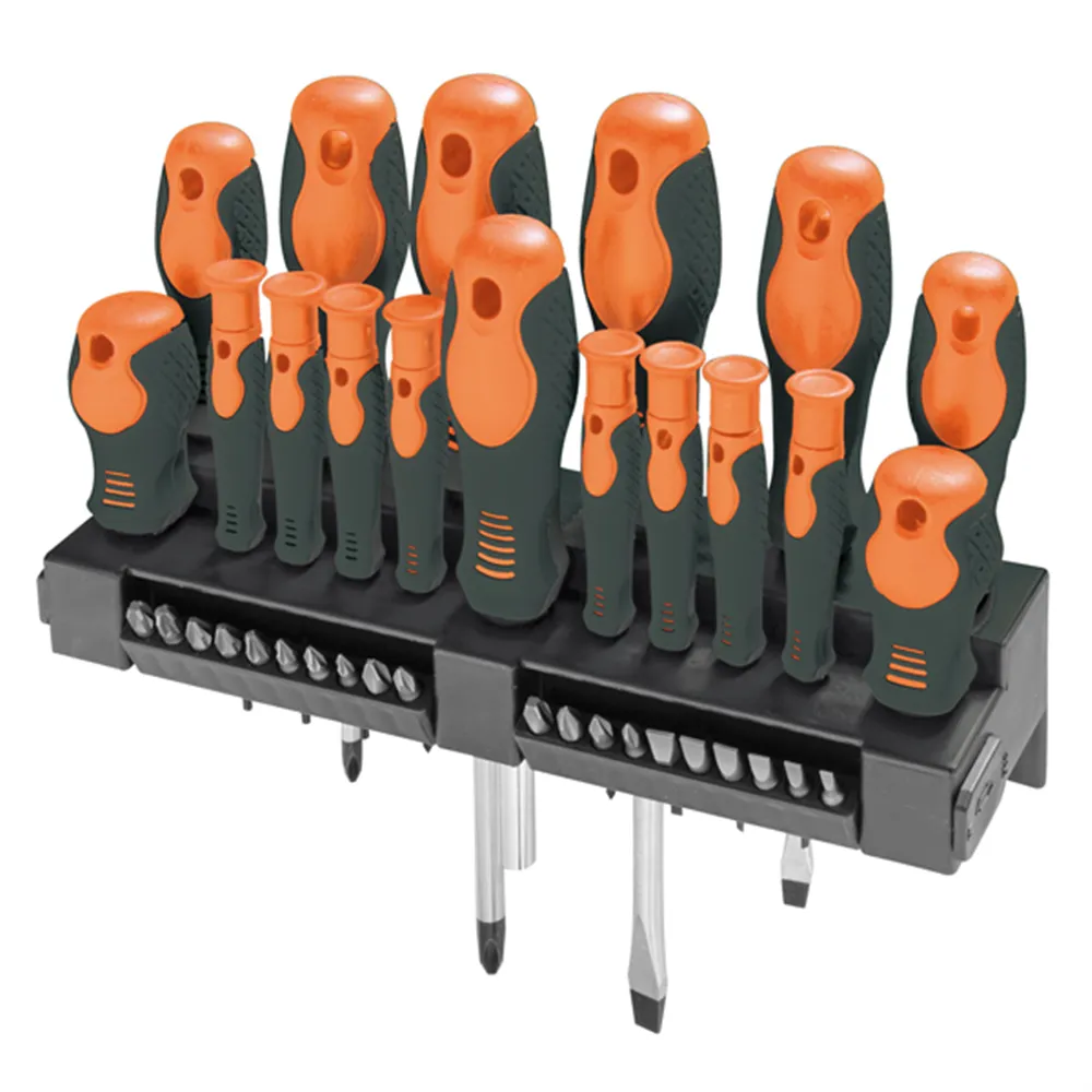 Cacciavite con Portainserto e Bits Valex - Misure Assortite - 1463898 (Nero e Arancione Conf. 37)