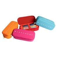 Astuccio con Doppia Zip Monocromo Pigna - 9x21x5 cm - 023310400 (Assortiti Fluo Conf. 12)