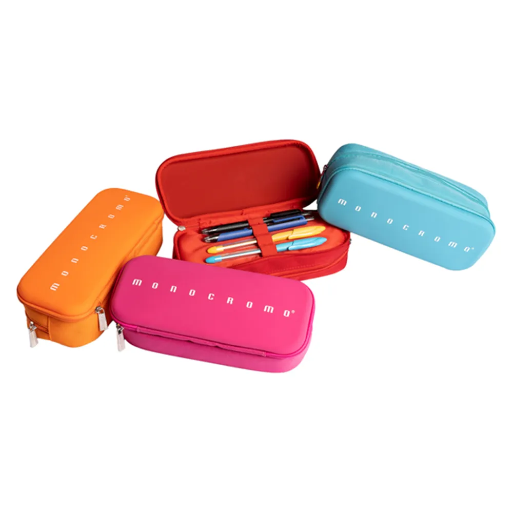 Astuccio con Doppia Zip Monocromo Pigna - 9x21x5 cm - 023310400 (Assortiti Fluo Conf. 12)