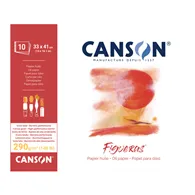 Blocco Collato Figueras Canson - 33x41 cm - 6F - 290 g - 10 Fogli - 200857222 (Bianco Conf. 5)