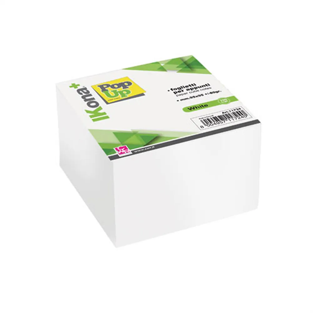 Blocco Collato in Foglietti IKona+ - 9,5x9,5 cm - 700 Fogli - 11724 (Bianco)