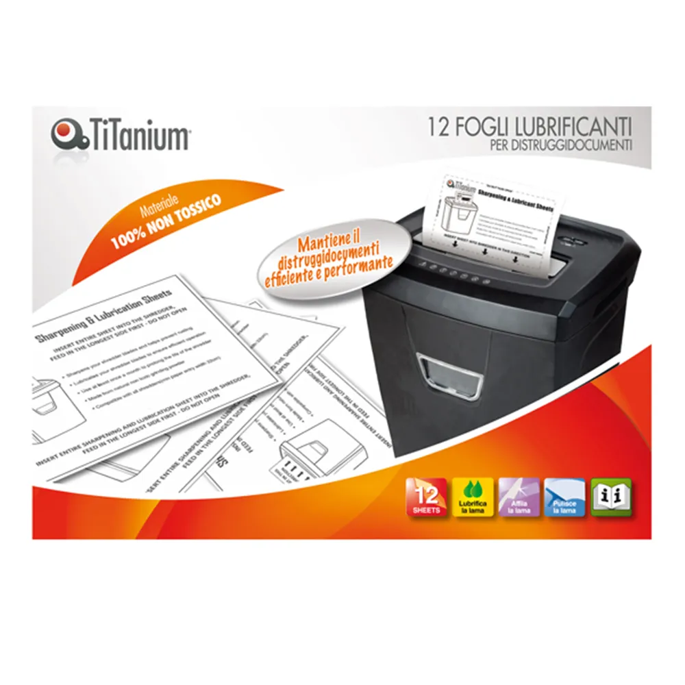 Foglio Lubrificante per Distruggidocumenti Titanium - SP1000 (Conf. 12)