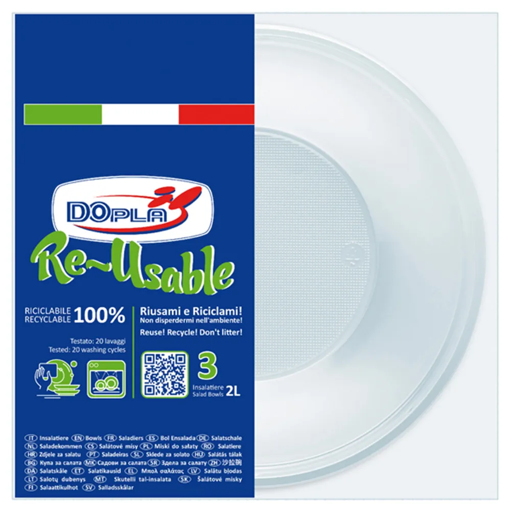 Insalatiera Reuse DOpla - 13,5 cm - 34034 (Bianco Conf. 3) Insalatiera Reuse DOpla - 13,5 cm - 34034 (Bianco Conf. 3)