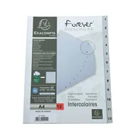 Intercalare Numerico in PPL Exacompta - A4 - 12 Tasti - 1912E (Grigio)
