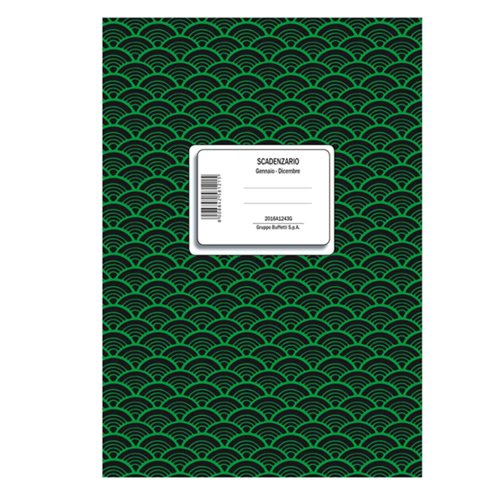 Scadenzario Spiralato Gennaio/Dicembre Data Ufficio - 8 Pagine - 17x24 cm - 2016A1243G