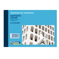 Blocco Rapporto Lavori Data Ufficio - 50/50 Copie Autoricalcanti - 16x11 cm - DU1679C0000 (Conf. 10)