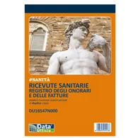 Blocco Registro Onorari/Fatture/Ricevute Sanitarie Data Ufficio - 50/50 Copie Autoricalcanti - 14,8x21,5 cm - DU16547N000