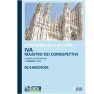 Blocco Registro Corrispettivi Mensili Data Ufficio - 24/24 Copie Autoricalcanti - 23x30 cm - DU168524C00 (Conf. 5)