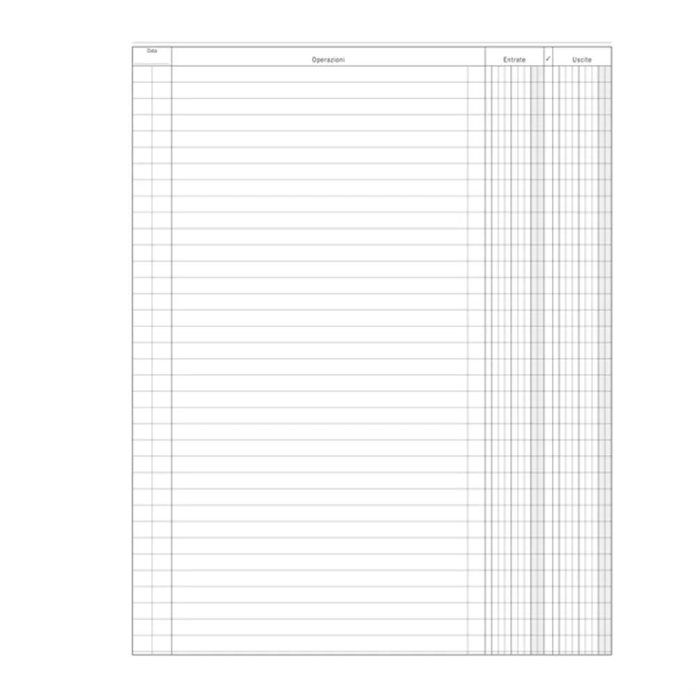 Registro Entrate/Uscite Data Ufficio - 100 Pagine - 24,5x31 cm - DU135800000