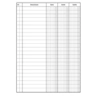 Registro Dare/Avere/Saldo Data Ufficio - 96 Pagine - 12x17 cm - DU133300000 (Conf. 2)