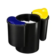 Cestino Gettacarte per Raccolta Differenziata 516 CEP - 16 Litri - 26x33,7 cm - 1005160011 (Giallo, Blu e Nero)