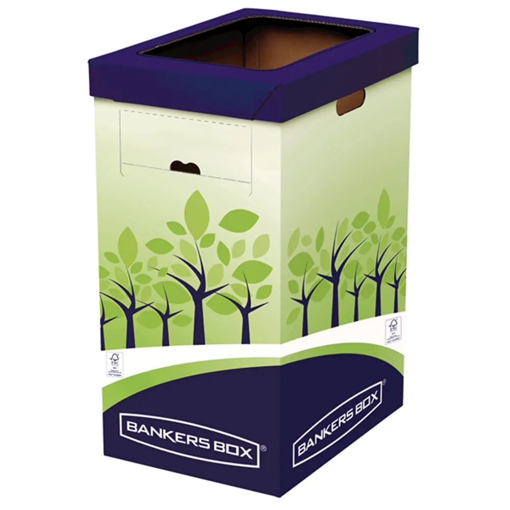 Cestino per Riciclo Fellowes - 31,5x60,8x42,7 cm - 8049202 (Verde e Blu Conf. 2)