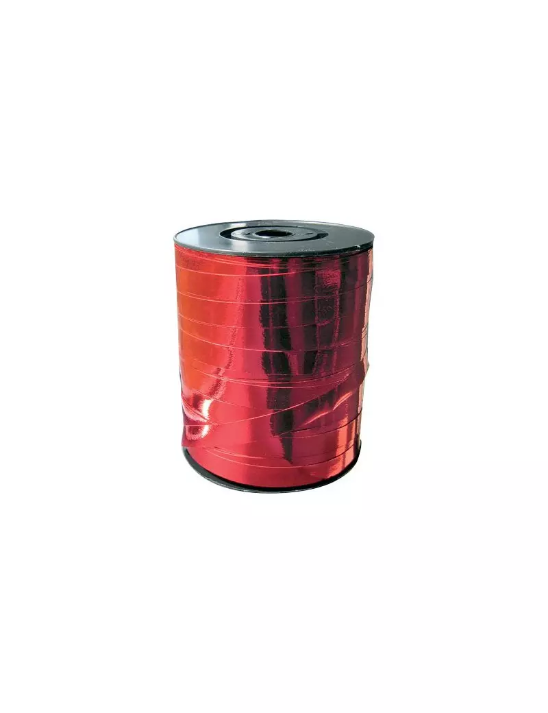 Nastro in Rocchetto per Regali 6870 Brizzolari - 10 mm x 250 m - 00237307 (Rosso Metallizzato)