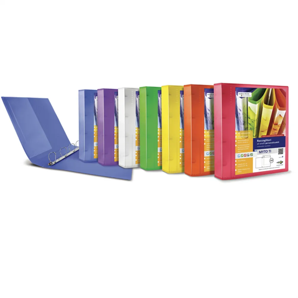 Raccoglitore Personalizzabile Myto TI Sei Rota - A4 - 4 Anelli a D 17 mm - 36911899 (Assortiti Conf. 10)