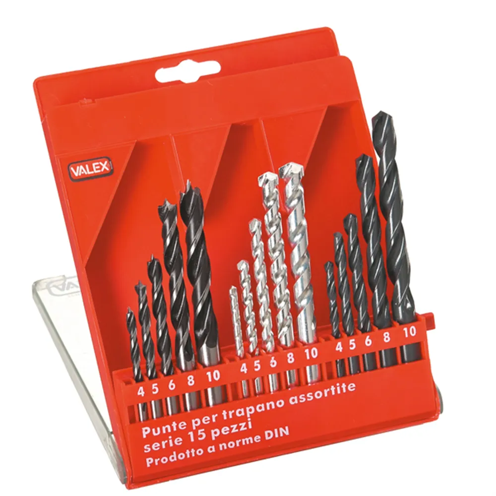 Punte Trapano per Metallo Valex - Misure Assortite - 1461176 (Conf. 15)