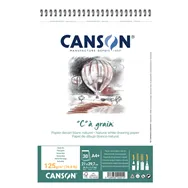 Album Spiralato "C" à Grain Canson - A4+ - 125 g - 30 Fogli - 400060603 (Bianco Conf. 10)