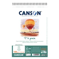 Album Spiralato "C" à Grain Canson - A4+ - 180 g - 30 Fogli - 400060604 (Bianco Conf. 10)