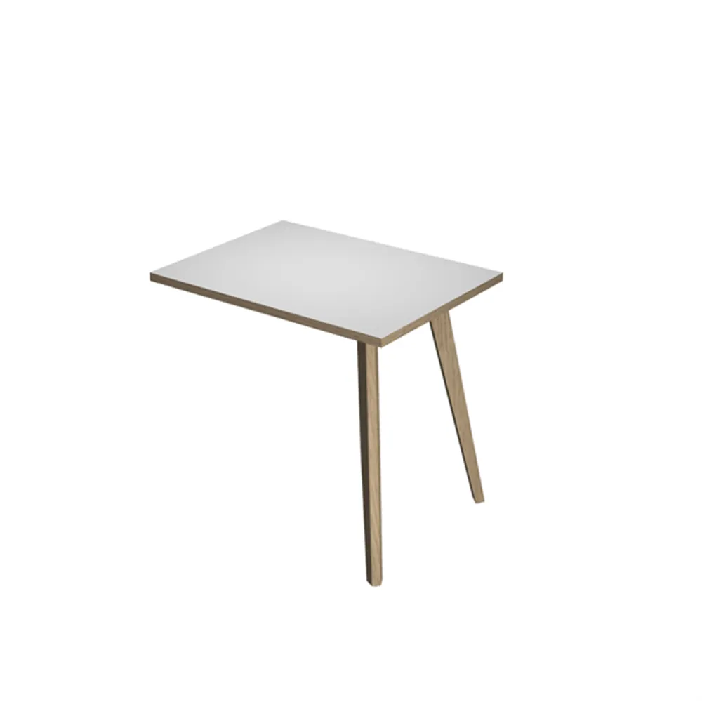 Allungo Laterale per Scrivania Lineare Woody Artexport - 80x60 cm - 6417-DKA-3C (Bianco e Rovere)