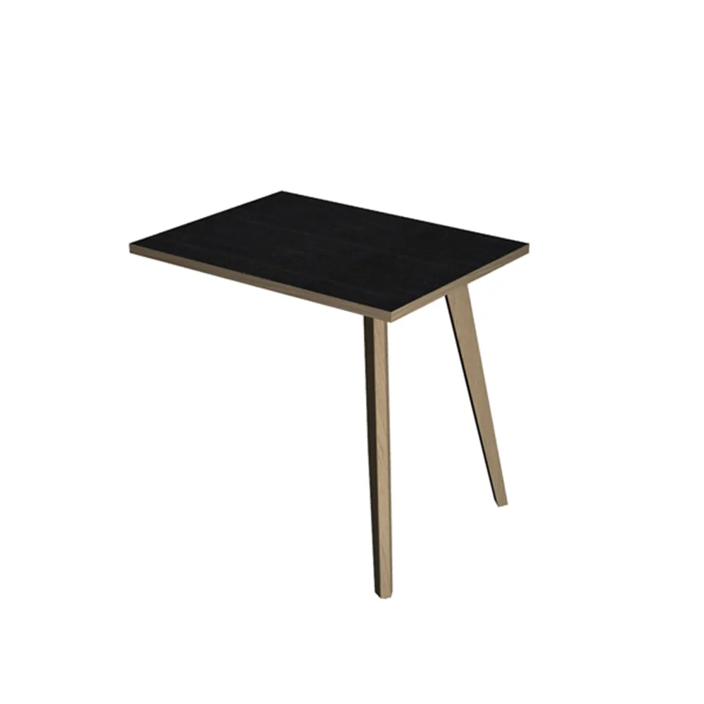 Allungo Laterale per Scrivania Lineare Woody Artexport - 80x60 cm - 6417-DKA-8C (Nero Venato e Rovere)