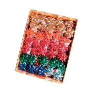 Stelle Adesive per Pacchi Regalo Brizzolari - 50 mm - 00063400 (Assortiti Metallizzati Conf. 100)