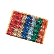 Stelle Adesive per Pacchi Regalo Brizzolari - 65 mm - 00065900 (Assortiti Metallizzati Conf. 100)