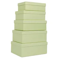 Scatola Regalo in Cartone - Dimensioni Assortite - HK-40 (Fantasia Green Conf. 5)
