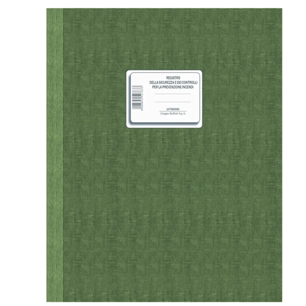 Registro Sicurezza e Controlli per Prevenzione Incendi Data Ufficio - 48 Pagine - 24,5x31 cm - DU137550000