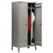 Armadio Spogliatoio in Metallo Tecnical 2 - 2 Posti con Divisorio - 80x47x180 cm - C2-SP-G (Grigio)