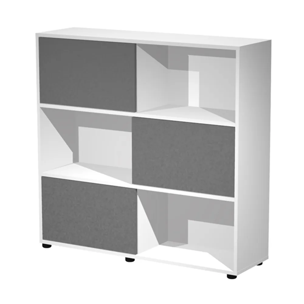 Libreria Media Essence Artexport - 3 Ante Scorrevoli - 120x35x116 cm - 17065/3T (Bianco e Antracite) Libreria Media Essence Artexport - 3 Ante Scorrevoli - 120x35x116 cm - 17065/3T (Bianco e Antracite)