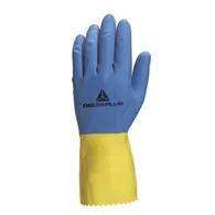 Guanti da Lavoro Industriale Duocolor 330 Delta Plus - Taglia 8/9 - VE330BJ08 (Blu e Giallo)