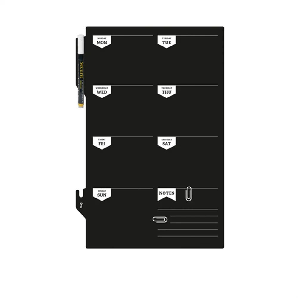 Lavagna da Parete Weekplanner Securit - 30x45 cm - FB-PLAN (Nero)