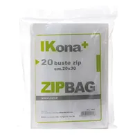 Sacchetto con Chiusura a Zip Ikona+ - 10x20 cm - 1800 (Trasparente Conf. 40)
