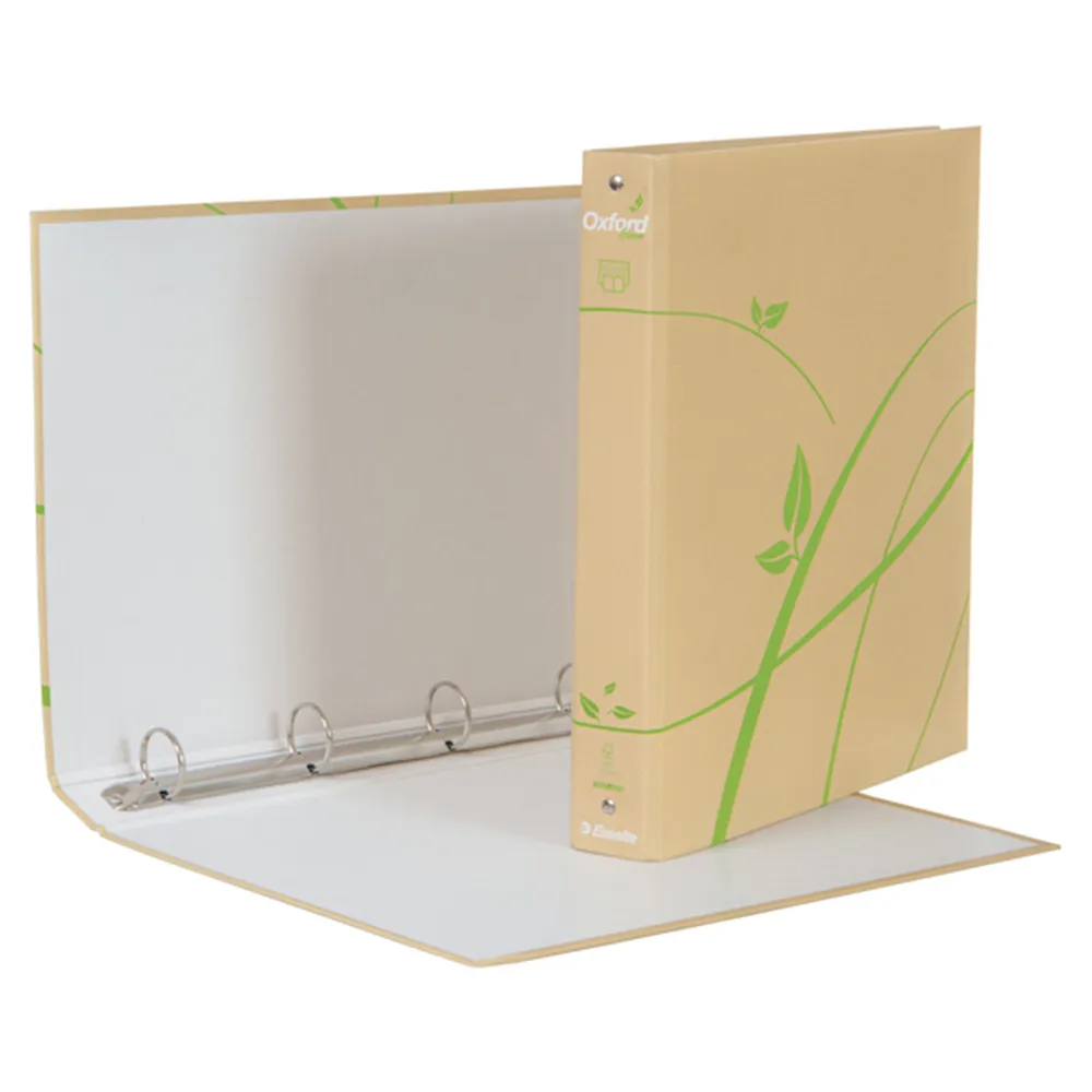 Raccoglitore Oxford Green Esselte - 27,5x31,5 cm - 4 Anelli Tondi 30 mm - 397850502 (Avana Conf. 12)