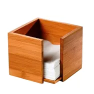 Portatovaglioli in Bamboo Leone - 19x19x10 cm - S0086 (Naturale)