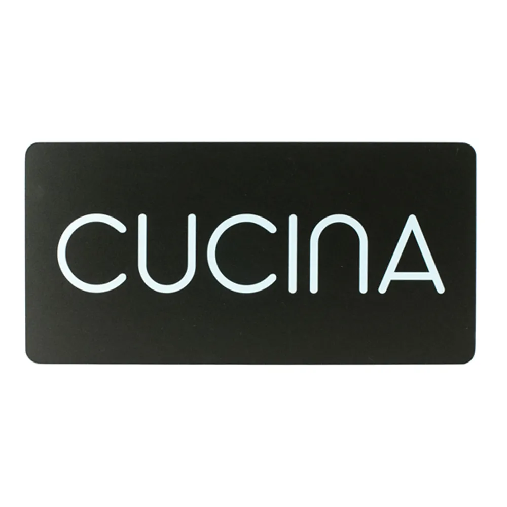 Pittogramma Adesivo Studio-T - Cucina - 32,5x16 cm - PR24-CU (Bianco su Nero)