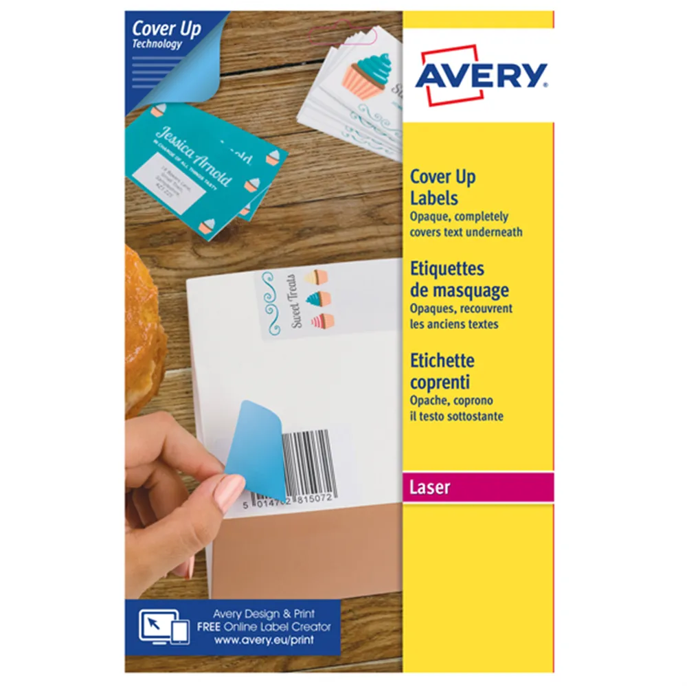 Etichette Adesive BlockOut Avery - 45,7x21,2 mm - L4614-25 (Bianco Conf. 1200)