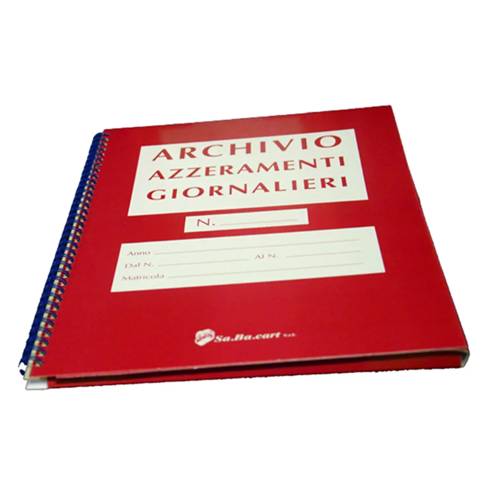 Cartella Azzeramenti Giornalieri Sabacart - per Rotoli da 57 mm - 13 Pagine - 21x29,7 cm - C6MAZZ