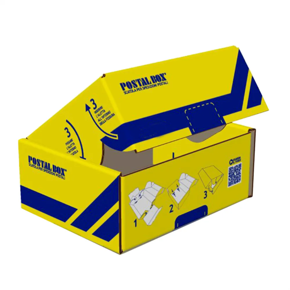 Scatola Automontante Postal Box XL Blasetti - 48x30x21 cm - 0428 (Giallo e Blu)