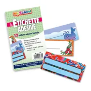 Etichette Adesive Segnanome Colorosa Riplast - 6,3x8 cm - 61046890 (Assortiti Conf. 12)