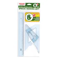 Riga e Squadre per Mancini Arda - 30 cm e 45/60 Gradi - 70420MAN (Trasparente Conf. 3)