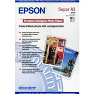 Carta Fotografica Premium Epson S041328 - A3+ - 255 g - Semi Lucida - C13S041328 (Conf. 20)