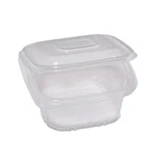 Contenitore in PP Europack - con Coperchio - 12x12x5,5 cm - 48401032 (Trasparente Conf. 50)