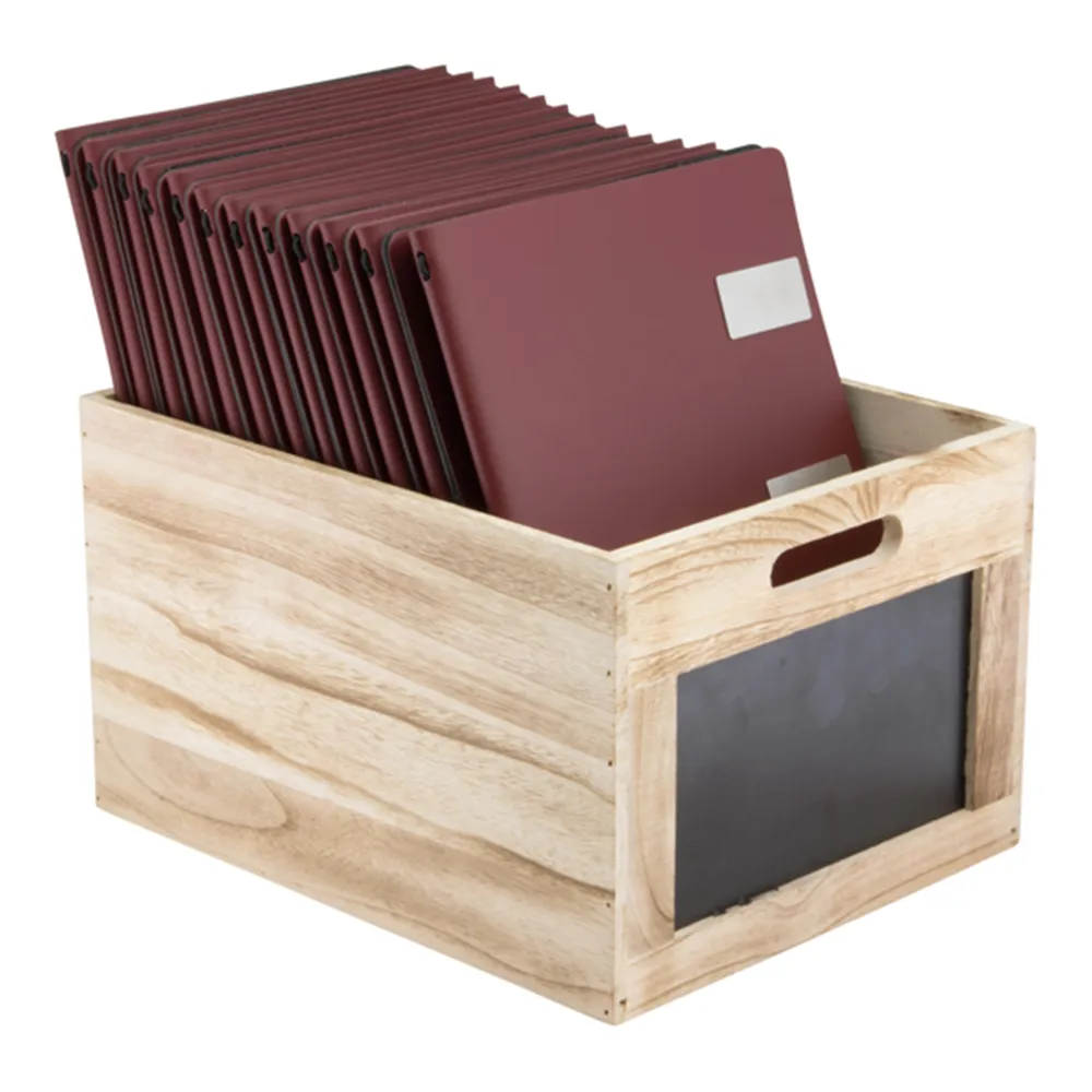 Cassetta Portamenù in Legno con Lavagna Securit - 21x33x24,2 cm - CR-CB (Marrone) Cassetta Portamenù in Legno con Lavagna Securit - 21x33x24,2 cm - CR-CB (Marrone)