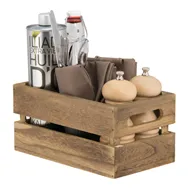 Cassetta Portamenù in Legno con Lavagna Securit - 21x33x24,2 cm - CAD-VIN (Marrone)