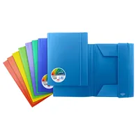 Cartella a 3 Lembi con Elastico in PP Garda Plastibor - 25,7x34,5 cm - P0000190 (Assortiti Conf. 24)