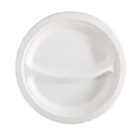 Piatto Piano a 2 Scomparti SignorBio - 23 cm - BPC005BIO50B (Bianco Conf. 50)