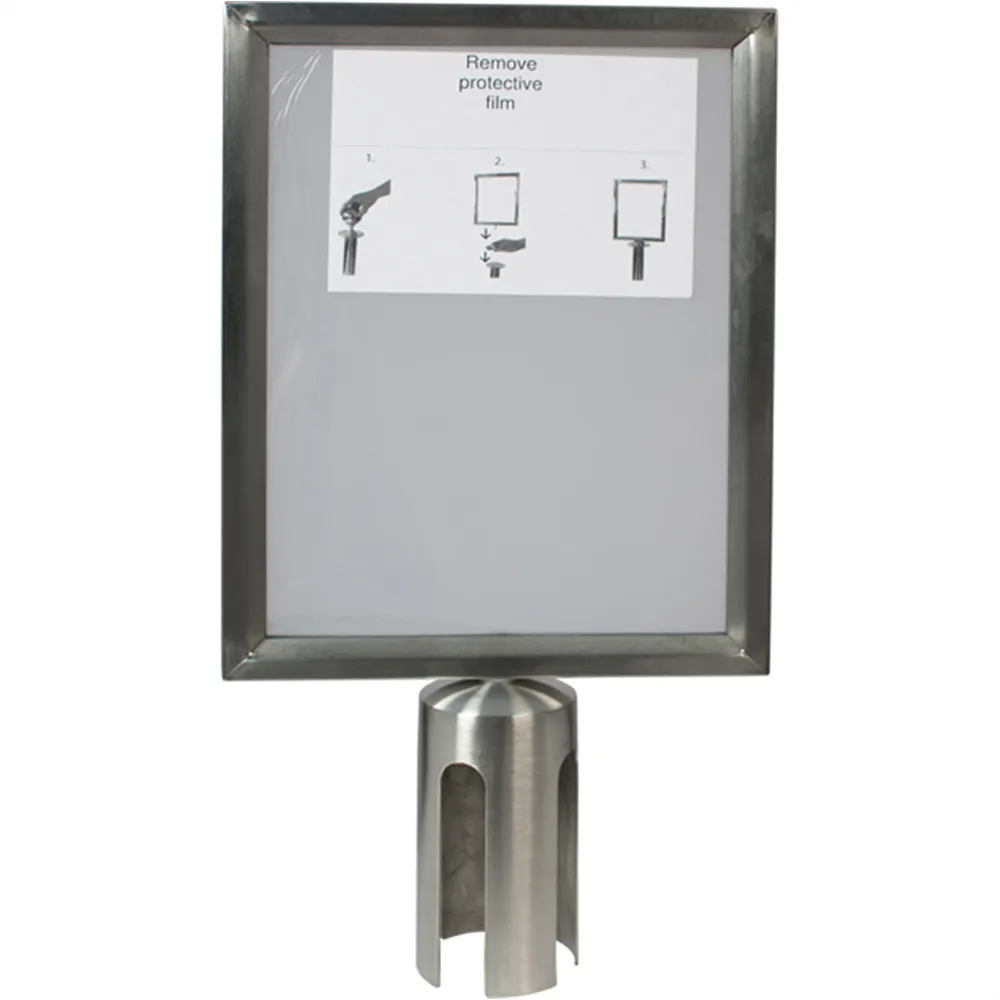 Display A4 per Colonnine Separacode Securit - RS-SIGN-A4-PS (Acciaio)